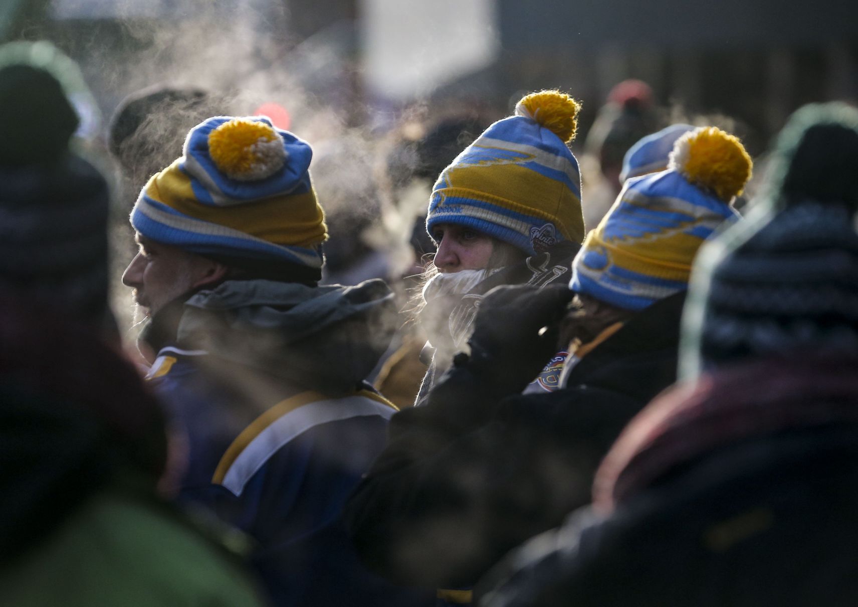 Fans brave the cold before Winter Classic